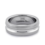 Stainless Steel Men's 7mm Brushed Polish Wedding Band