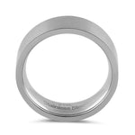 Stainless Steel Men's 7mm Brushed Wedding Band