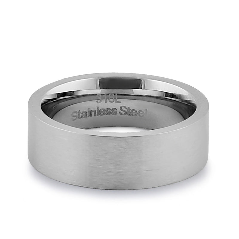 Stainless Steel Men's 7mm Brushed Wedding Band