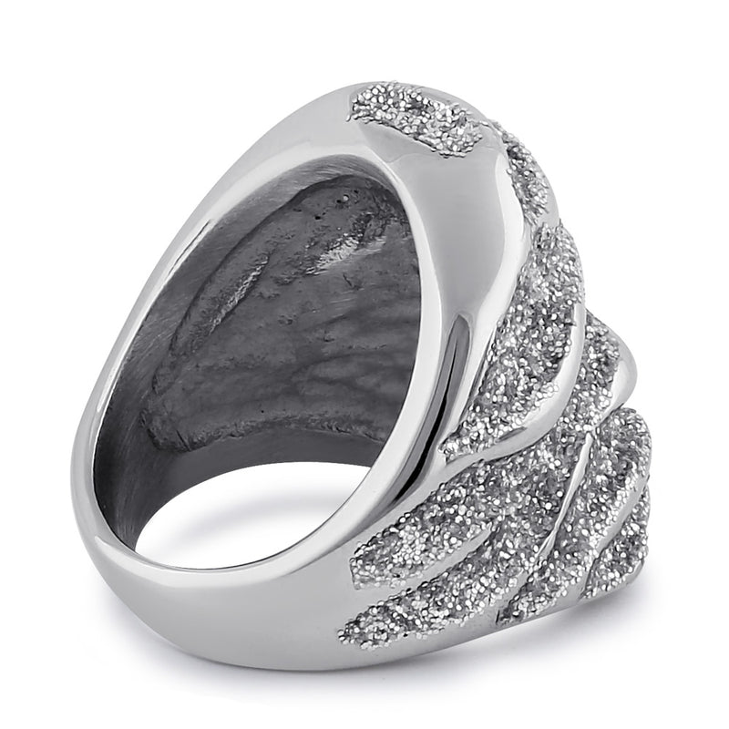 Stainless Steel Stardust Accent Ring