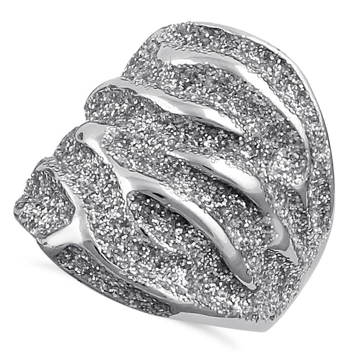 Stainless Steel Stardust Accent Ring