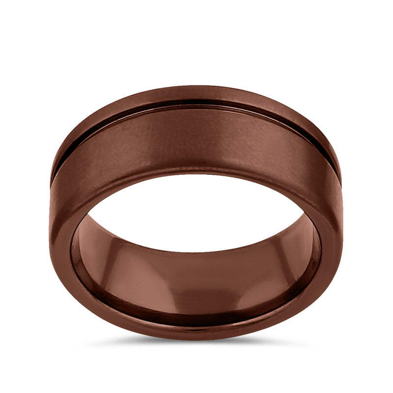 Stainless Steel Bronze Plated Wedding Band