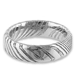 Stainless Damascus Steel 6mm Unique Pattern Band