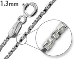 Sterling Silver Twisted Box Chain 1.3MM