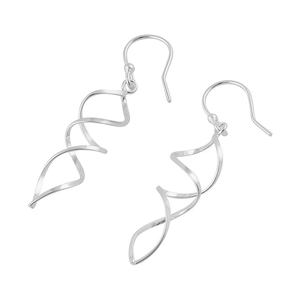 Sterling Silver Dangling Super Twist Earrings