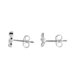 Sterling Silver Plumeria and Daisy Flower Stud Earrings