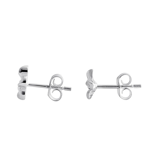 Sterling Silver Plumeria and Daisy Flower Stud Earrings
