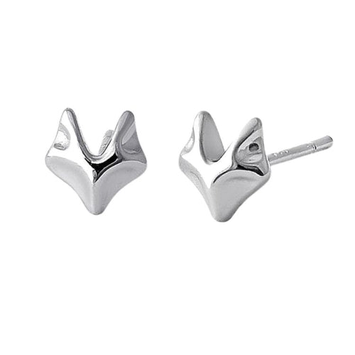 Sterling Silver Fox Earrings