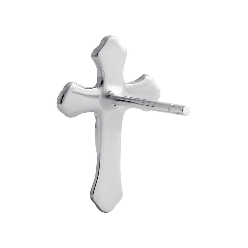 Sterling Silver Crucifix Stud Earrings