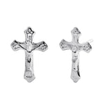 Sterling Silver Crucifix Stud Earrings