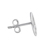 Sterling Silver Peace Sign Stud Earrings