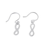 Sterling Silver Dangling Infinity Earrings