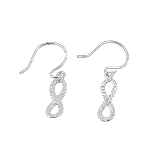 Sterling Silver Dangling Infinity Earrings