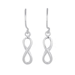 Sterling Silver Dangling Infinity Earrings