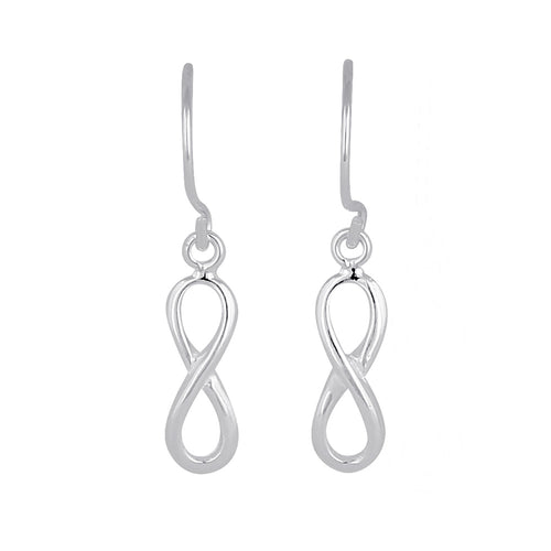 Sterling Silver Dangling Infinity Earrings