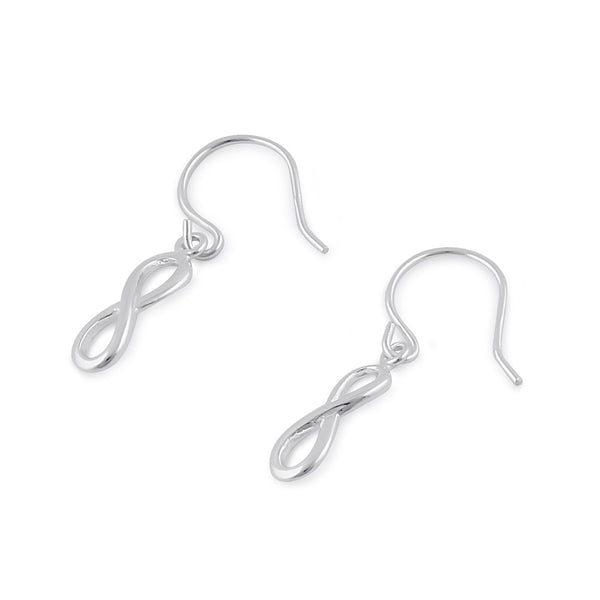 Sterling Silver Dangling Infinity Earrings