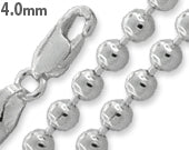 Sterling Silver Bead Ball Chain 4.0MM