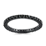 Black Rhodium Eternity Black CZ Ring