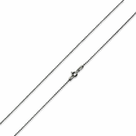 Rhodium Sterling Silver Bead Chain 1.2MM
