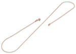 14K Rose Gold Plated Sterling Silver Bead Chain 1MM