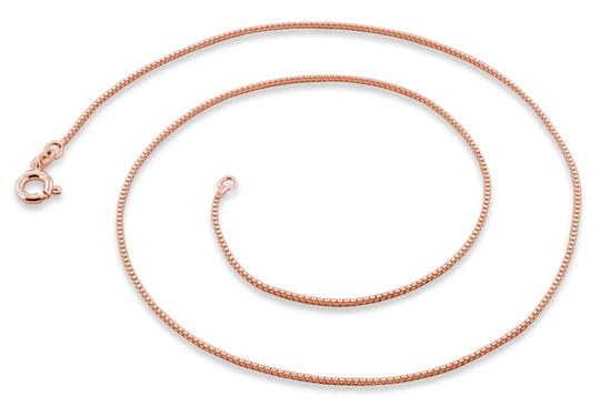 14K Rose Gold Plated Sterling Silver Box Chain 0.7MM