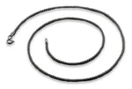 Black Rhodium Sterling Silver  Popcorn Chain 1.6MM
