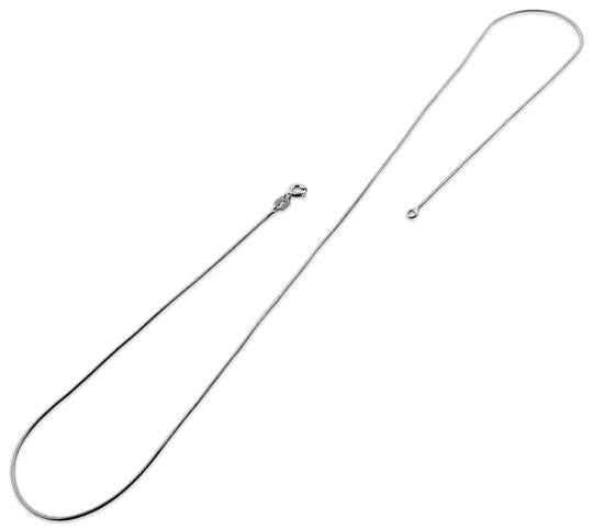 Rhodium Sterling Silver Snake Chain 0.7MM