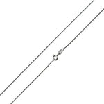 Rhodium Sterling Silver Snake Chain 0.7MM