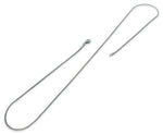 Rhodium Sterling Silver Curb Chain 1.2 MM