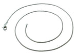 Rhodium Sterling Silver Curb Chain 1.2 MM