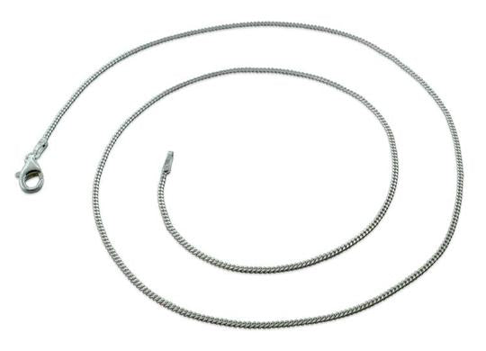 Rhodium Sterling Silver Curb Chain 1.2 MM