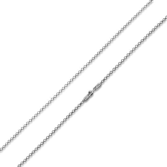 Rhodium Sterling Silver Rollo Chain 1.8 MM