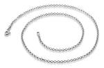 Rhodium Sterling Silver Rollo Chain 1.8 MM