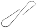 Rhodium Sterling Silver Pop Corn Chain 1.6MM