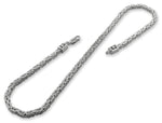 Sterling Silver 8.5 Square Byzantine Chain Bracelet - 4.0MM
