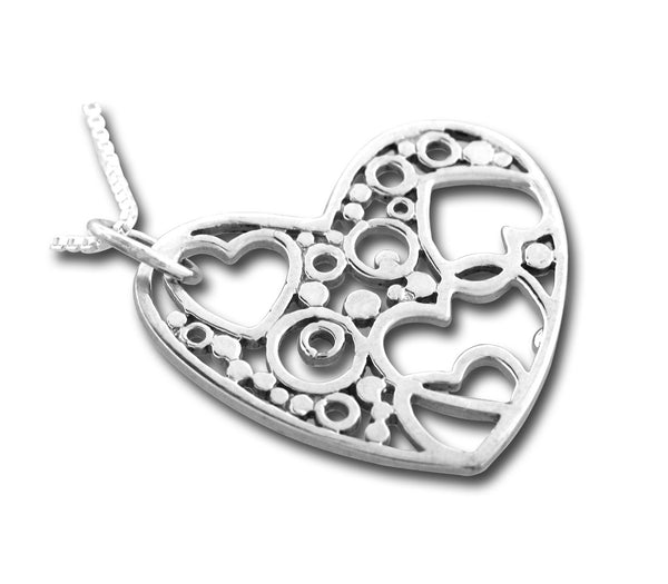 Sterling Silver Multi Heart Pendant