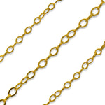 Gold Filled Chain Flat Cable 1.3mm (sold by the foot)