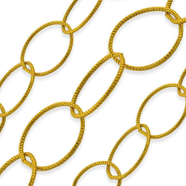 Gold Filled Twisted Round Cable Chain 10mm (sold by the foot)