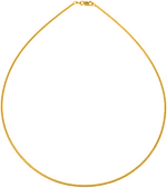 14K Gold Plated Sterling Silver Wired Round Omega Chain 1.38MM