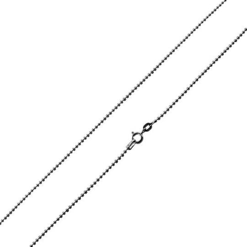 Rhodium Sterling Silver Bead Chain 1.5MM