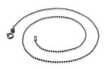 Rhodium Sterling Silver Bead Chain 1.5MM