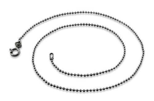 Rhodium Sterling Silver Bead Chain 1.5MM