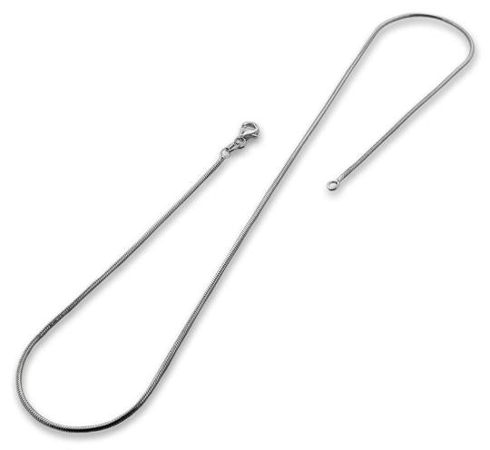 Rhodium Sterling Silver Snake Chain 1.2MM
