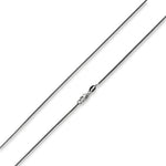 Rhodium Sterling Silver Snake Chain 1.2MM