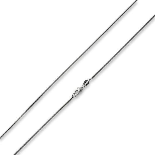Rhodium Sterling Silver Snake Chain 1.2MM