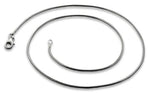 Rhodium Sterling Silver Snake Chain 1.2MM