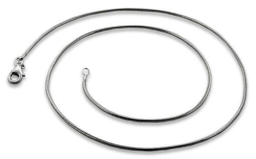 Rhodium Sterling Silver Snake Chain 1.2MM