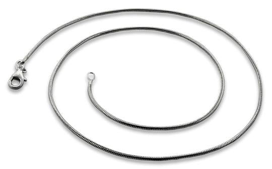 Rhodium Sterling Silver Snake Chain 1.2MM