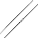 Rhodium Sterling Silver Snake Chain 1.5MM
