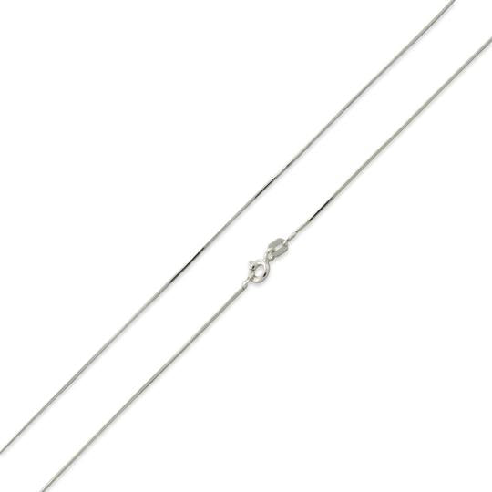 Sterling Silver 8 Sided Snake Chain 0.7mm